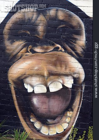 
                Affe, Schimpanse, Wandmalerei                   