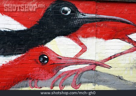 
                Graffiti, Wandmalerei, Ibis                   