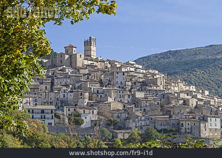 
                Dorf, Abruzzen, Castel Del Monte                   