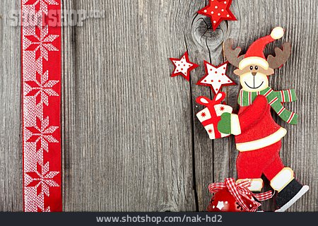 
                Hintergrund, Weihnachten, Holz, Rentier                   