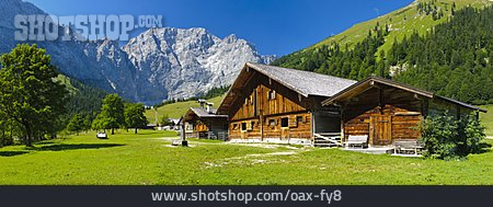 
                Alpen, Almhütte, Großer Ahornboden                   
