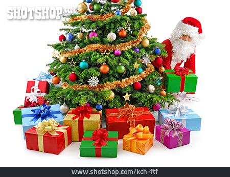 
                Weihnachten, Weihnachtsmann, Bescherung, Weihnachtsbaum                   