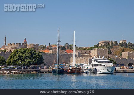 
                Hafen, Stadtmauer, Rhodos                   