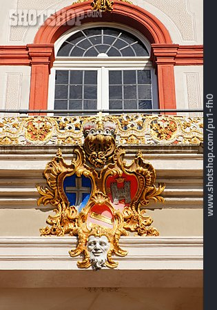
                Wappen, Stuckelement, Schloss Bruchsal                   