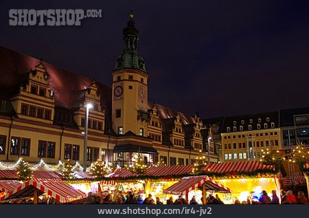 
                Rathaus, Leipzig, Weihnachtsmarkt                   