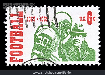 
                Usa, Briefmarke, Football                   