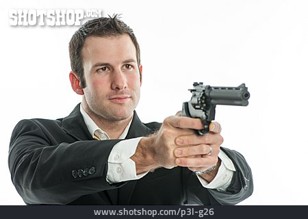 
                Schießen, Waffe, Bewaffnet, Agent                   