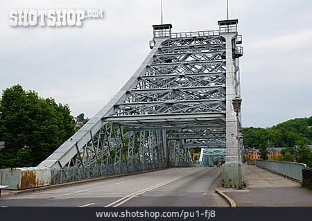 
                Brücke, Stahlkonstruktion, Blaues Wunder                   