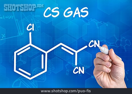 
                Strukturformel, Tränengas, Cs-gas                   