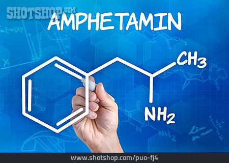 
                Amphetamin, Strukturformel                   