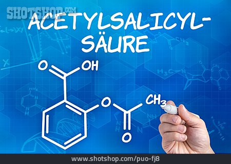
                Acetylsalicylsäure, Strukturformel                   