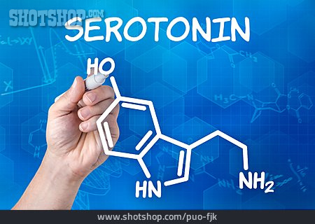 
                Strukturformel, Serotonin                   