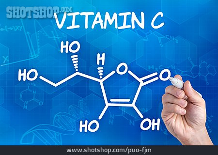 
                Vitamin C, Strukturformel                   
