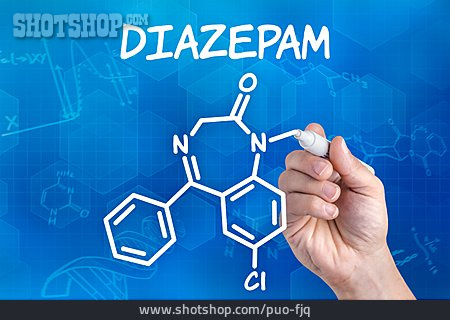 
                Strukturformel, Diazepam                   