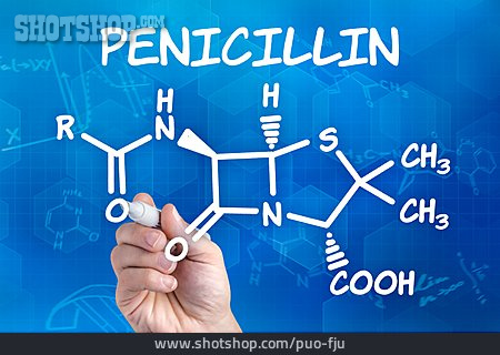 
                Strukturformel, Penicillin                   