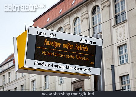 
                Straßenbahn, Fahrplan, Außer Betrieb                   