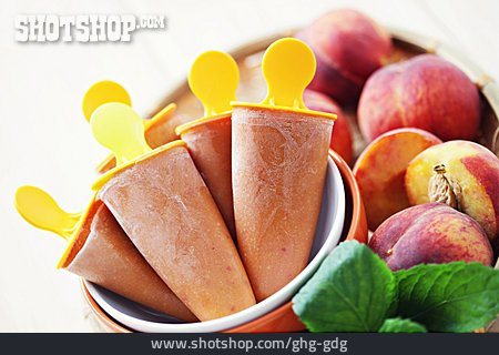
                Fruchteis, Pfirsicheis                   