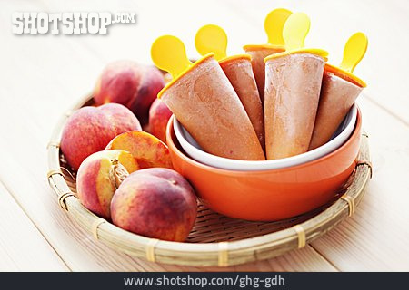 
                Fruchteis, Pfirsicheis                   