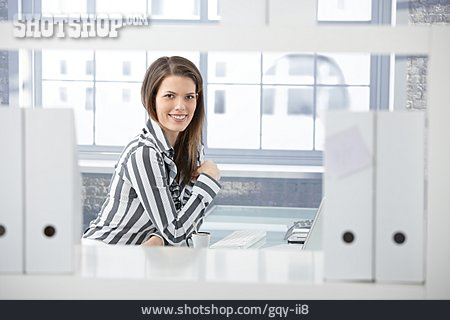 
                Geschäftsfrau, Schreibtisch                   