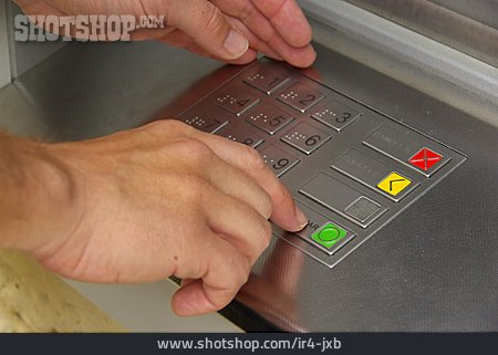 
                Geldautomat, Geheimzahl                   