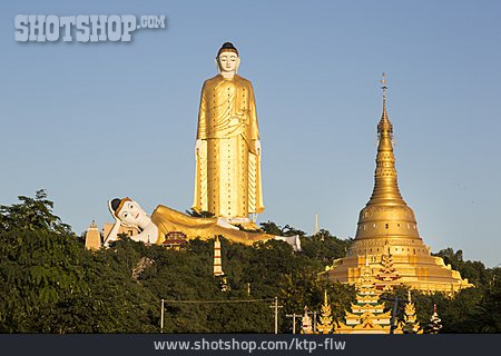 
                Buddhismus, Buddhafigur, Shwedagon                   