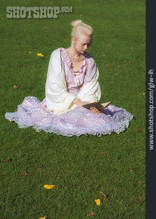 
                Young Woman, Reading, Victorian Style, Jane Austen                   