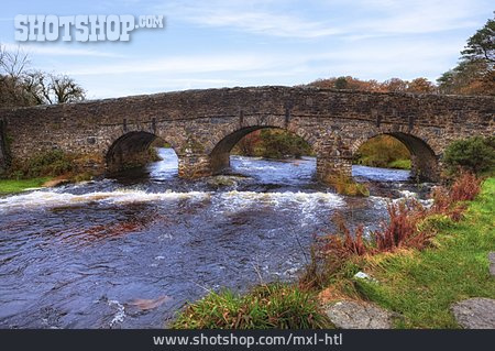 
                Brücke, Bogenbrücke, Dartmoor                   