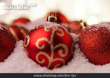
                Dekoration, Weihnachtskugel, Kunstschnee                   