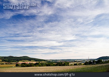 
                Landschaft, Thüringen, Bergland, Saaletal                   