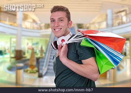 
                Mann, Einkaufen, Einkaufszentrum, Shoppen                   