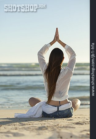 
                Frau, Entspannung, Yoga, Meditieren                   