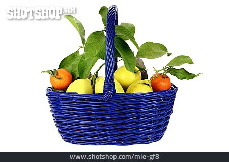 
                Ernte, Zitrusfrüchte, Obstkorb                   
