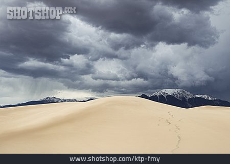 
                Gewitter, Wüste, Usa, Unwetter, Colorado, Great Sand Dunes National Park                   