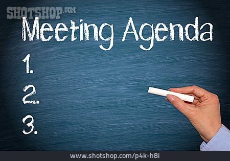 
                Meeting, Agenda, Tagesplan                   