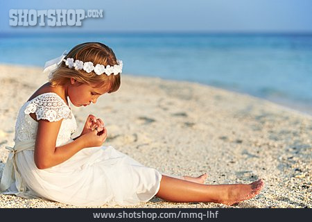 
                Mädchen, Strand, Blumenmädchen                   