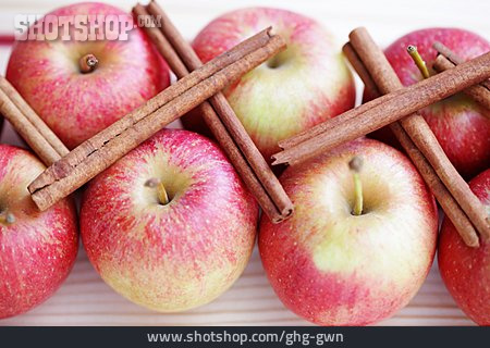 
                Obst, Apfel, Zimtstange                   
