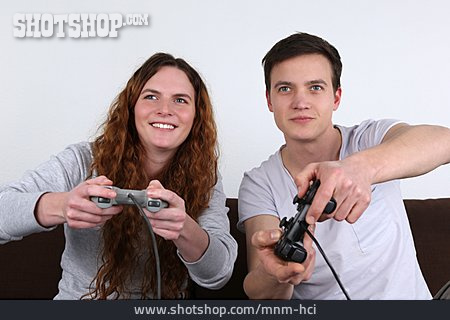 
                Couple, Fun & Games, Game Console, Video Game                   