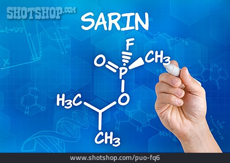 
                Giftgas, Strukturformel, Sarin                   