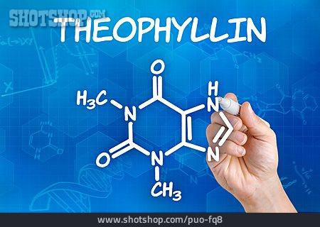 
                Strukturformel, Theophyllin                   