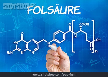 
                Strukturformel, Folsäure                   