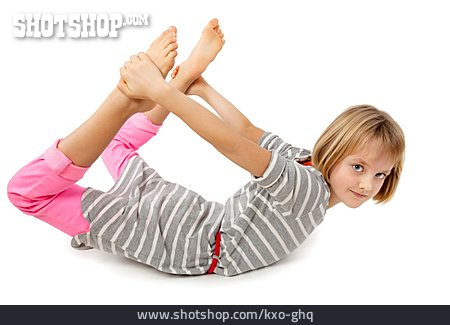 
                Kind, Mädchen, Yoga, Gymnastik                   