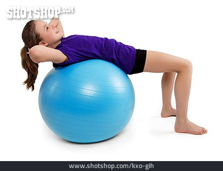 
                Mädchen, Gymnastikball, Gesundheitssport                   