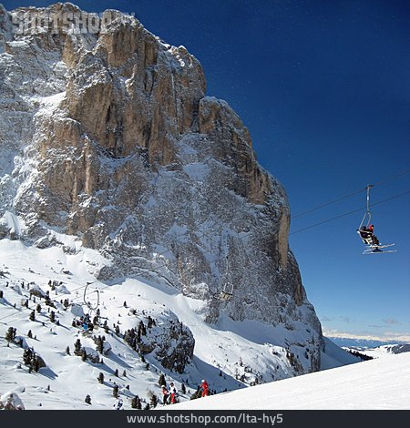 
                Wintersport, Skigebiet, Skilift, Sella Ronda                   