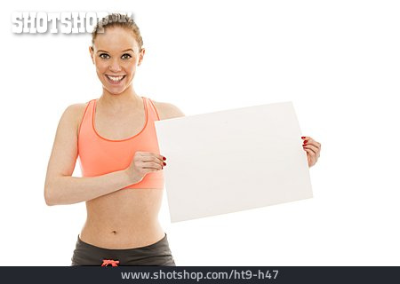 
                Textfreiraum, Junge Frau, Sport & Fitness, Präsentieren                   