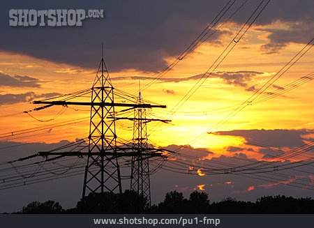 
                Stromversorgung, Strommast, Stromleitung, Energieversorgung                   