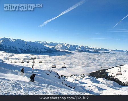 
                Skigebiet, Zillertal, Skiabfahrt                   