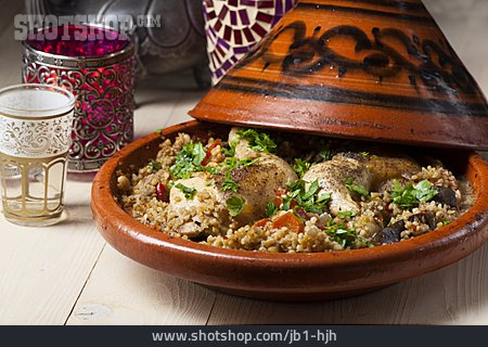 
                Geflügel, Marokkanische Küche, Tajine                   