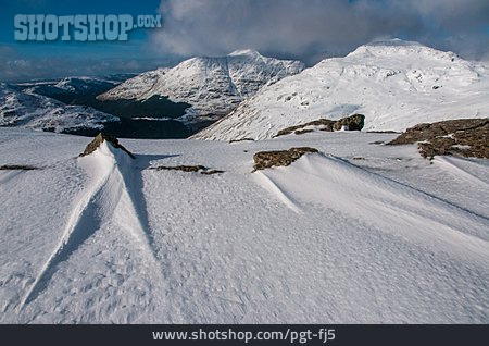 
                Winterlandschaft, Schottland, Trossachs                   
