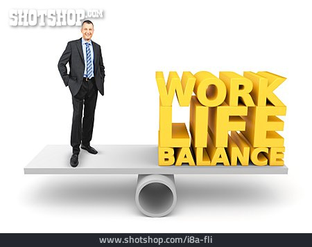 
                Geschäftsmann, Ausgleich, Balance, Work-life-balance                   