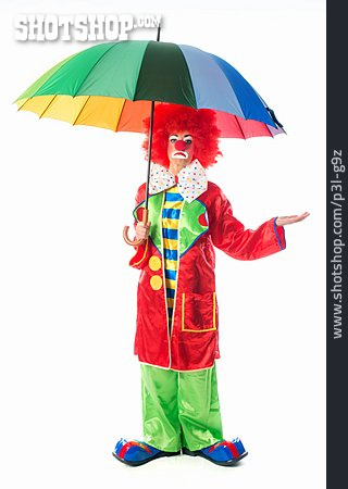 
                Regenschirm, Schirm, Clown                   
